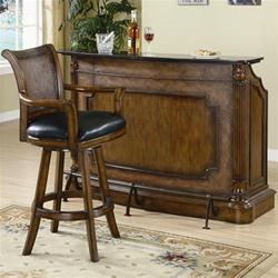 MC100BU173-CO WARM BROWN TRADITIONAL BAR UNIT WITH MARBLE TOP