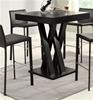 MC100BT520-CO BLACK CRISSCROSS BAR TABLE WITH SQUARE TABLE TOP