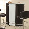 MC100BU654-CO BLACK/WHITE CONTEMPORARY BAR UNIT WITH FROSTED GLASS
