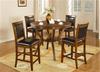MC102DI178-CO 5PC DEEP BROWN CASUAL COUNTER HEIGHT DINETTE SET
