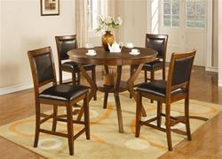 MC102DI178-CO 5PC DEEP BROWN CASUAL COUNTER HEIGHT DINETTE SET