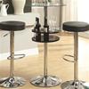 MC120BT715-CO BLACK BAR TABLE WITH TEMPERED GLASS TOP