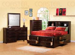 MCB200BR409K-CO 4 PC KING DEEP CAPPUCCINO CHEST BEDROOM SET