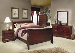 MCB200BR431KB-CO KING CHERRY SLEIGH BED SET