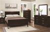 MCB202BR411T-CO 4PC CAPPUCCINO TWIN PANEL SLEIGH BEDROOM SET