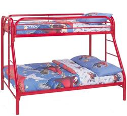 MCB225BB8R-CO RED HIGH GLOSS TWIN/ FULL BUNK BED