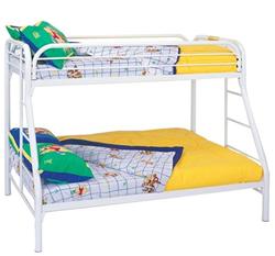 MCB225BB8W-CO WHITE HIGH GLOSS TWIN/ FULL BUNK BED