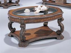 MCLR389C2-CO HAND CARVED ANTIQUED COFFEE TABLE