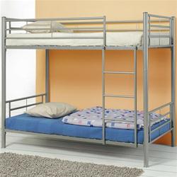 MCB460BB072-CO SILVER CONTEMPORTARY TWIN METAL BUNK BED