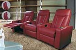 MCTS600132-3-CO RED PAVILLION 3 SEATER THEATER SEAT SET