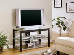 MCLR700612-CO BLACK AND SILVER TV STAND