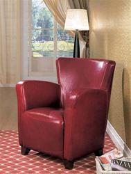 MCLR900235-CO RED VINYL ACCENT CHAIR