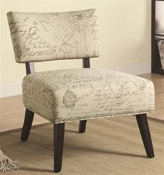 MCLR900AC114-CO FRENCH SCRIPT PATTERN OVER-SIZED ACCENT CHAIR
