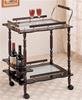 MC910SC010-CO CHERRY SERVING CART WITH FROSTED GLASS