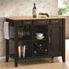 MC910DC028-CO NATURAL/ CAPPUCCINO KITCHEN CART WITH BUTCHER BLOCK TOP